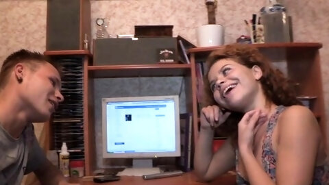 Pungent redhead russian floosy Misha is rammed