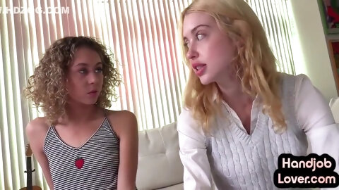 21yo Petite Hj Chick Jerks Pov Dick With Help Of Voyeur Bff
