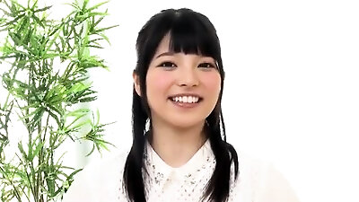 Shy Japanese teen satisfies two stiff cocks