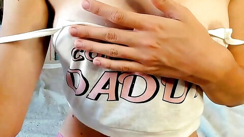 show touching nipples worship