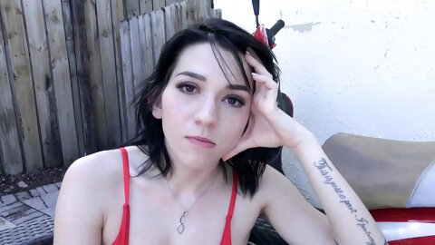 Fucking horny stepsister beside the pool