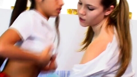 Naughty petite lez teens